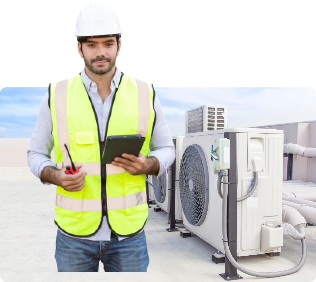 HVAC technician at work