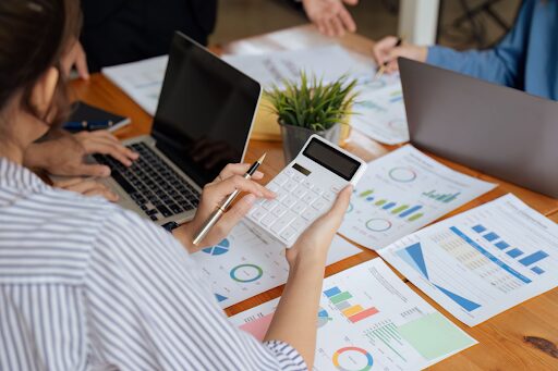 Marketing meeting to discuss marketing budgets